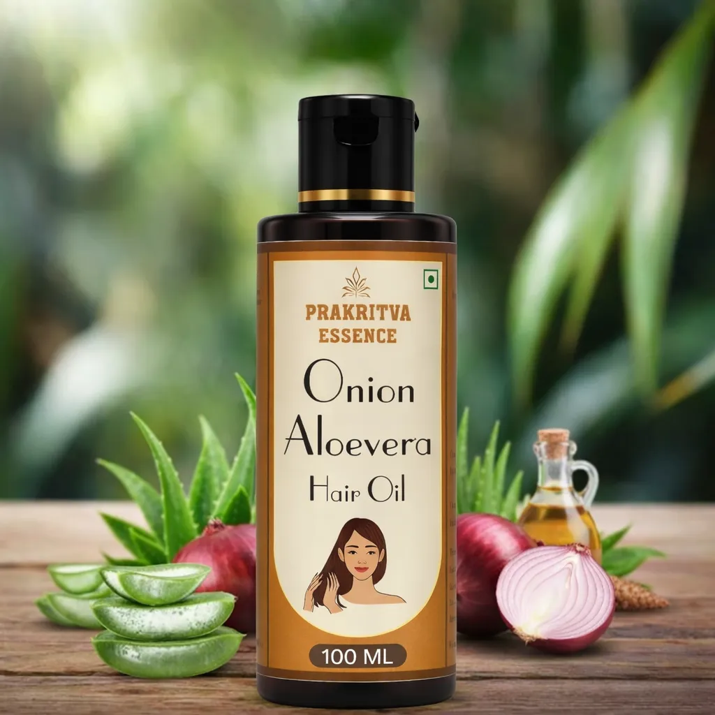 Natural Onion aloevera hair oil Prakritiva essence